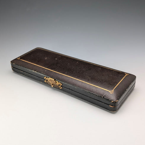 1870s British Antique Silver Plated Butter Knife Pair in Case